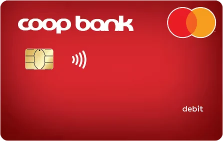 Coop Bank Mastercard Debet, kortets forside