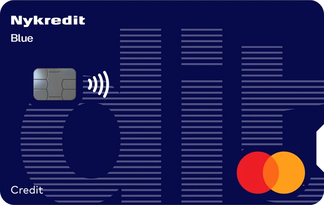 Nykredit Mastercard Blue Shopping, kortets forside